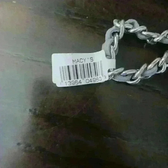 Women's beautiful silver and blue tassel necklace - Picture 5 of 5